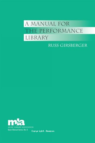 A manual for the perfomance library