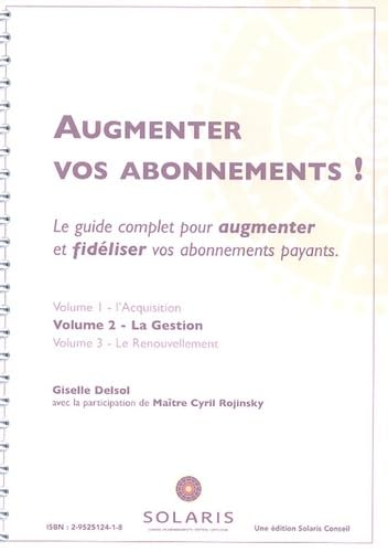 Augmenter vos abonnements ! 