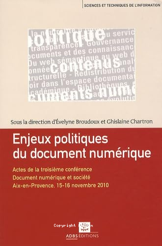 Enjeux politiques du document numérique