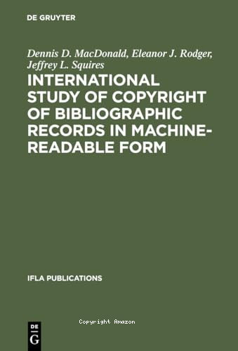 International study of copyright of bibliographic records in machine