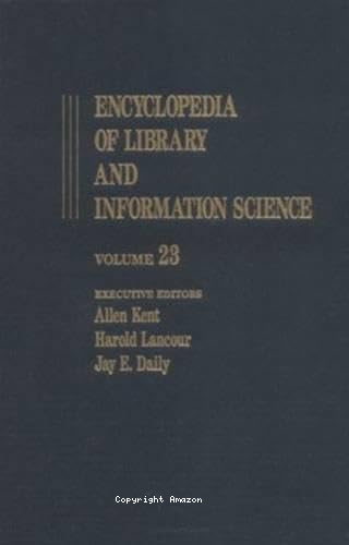 Encyclopedia of library and information science 