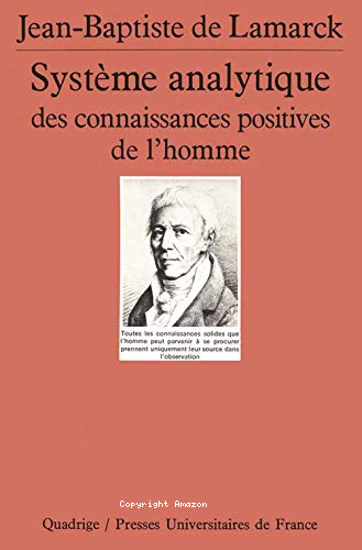 Système analytique des connaissances positives de l'homme