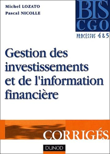 Gestion des investissements et de l'information financière 